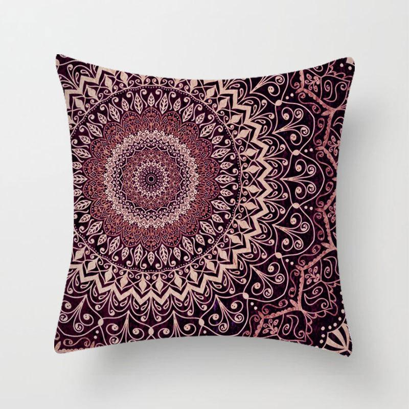 Retro Pattern Printed Cushion Pillow Cover Sofa Side Sleeping Household Products Linen Cushion Geometric Pattern