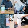 Silicone Bottom Cup Holder Suitable for Fits 40 OZ Stanley Adventure Quencher Tumbler 30 OZ Stanley IceFlow Flip Straw Bottle Cup Holders 5