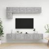 Set of 5 Pcs TV Furniture Concrete Engineered Wood