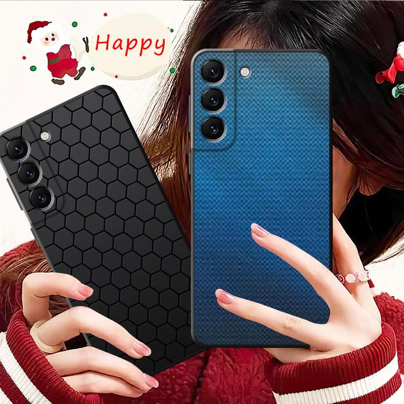 Luxury Carbon Fiber Texture Phone Shell For Samsung Galaxy S23 S22 S21 S20 Fe Ultra S10 S9 S8 Plus Note 20ultra 10plus Case