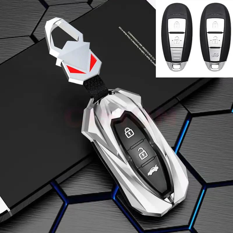 Smart Car Key Fob Shell Case Cover Holder Chain Protector For Suzuki Ertiga XL7 Swift SX4 S-Cross Grand Vitara Ciaz Ignis Baleno