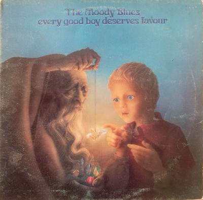 LP-plaat MOODY BLUES - Every Good Boy Deserves Favour THS5 THRESHOLD 1971 UK Rock Gebruikt