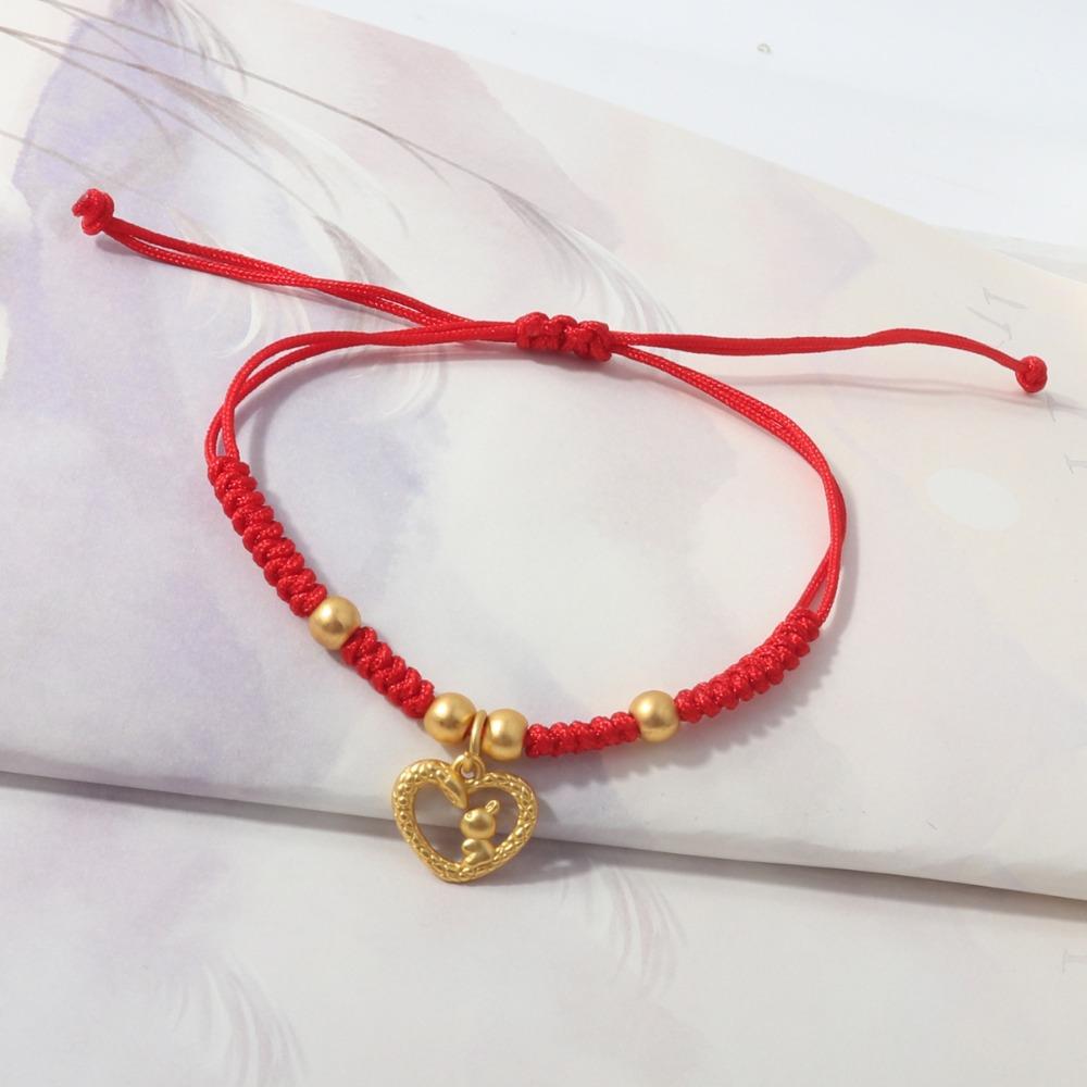 Chinese Style Lucky Red Rope New Year Fortune Bracelet Cute Snake Year Bracelet  Women
