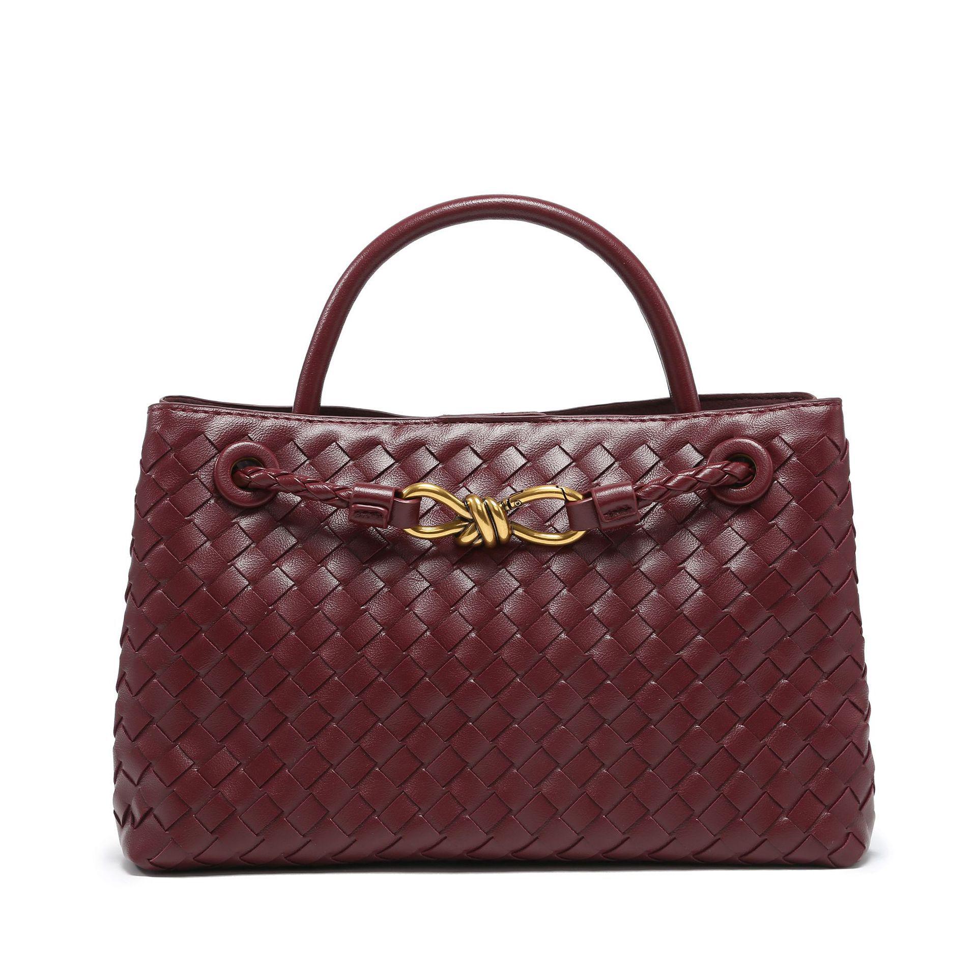 

Високоякісна плетена сумка-тоут ручної роботи: Проста, універсальна, містка жіноча сумка 29x10x18 cm