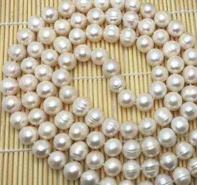 Gorgeous 8-9mm South Sea Baroque White Pearl Necklace 50"inch