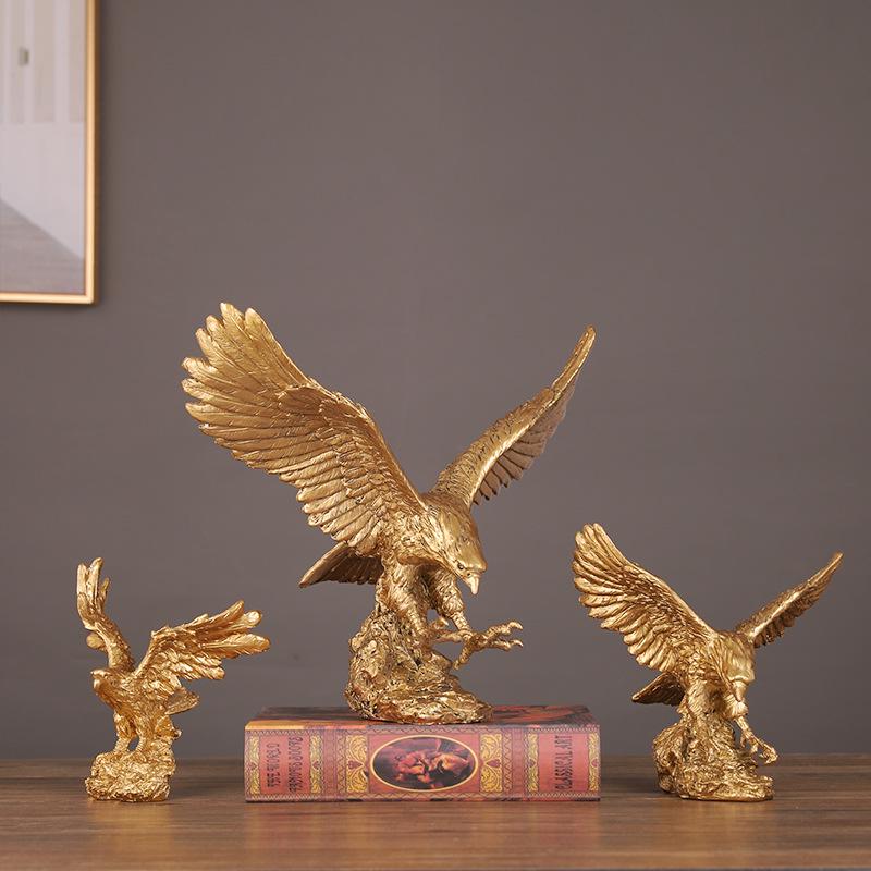 Eagle Figurine with Outspread Wings for Home, Office, or Gift Decor