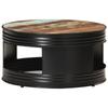 Day and Night - Day and Night Black Recycled Solid Wood Coffee Table 68x68x36 Cm