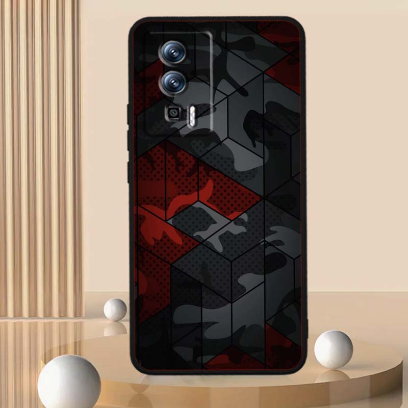 Creative camouflage pattern Phone Case For Xiaomi Redmi 12 13C 12C 13 10C 9T A2 9A 9C 7A Note 10S 8T 10 9 8 Pro 4G 5G Black