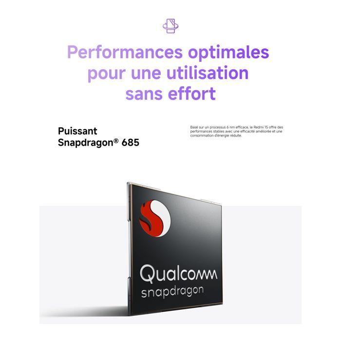 REDMI 15 Noir 8 GO + 256 GO