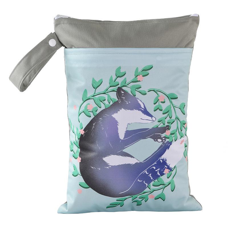 Cartoon Cute Waterproof Wet/Dry Separation Storage Bag (25x35cm) for Travel and Clothing