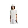Moncler Round Neck Simple Comfortable Short Sleeve Drop Shoulder T-Shirt Women T-Shirt White K1-093-8C00005-89A17-034