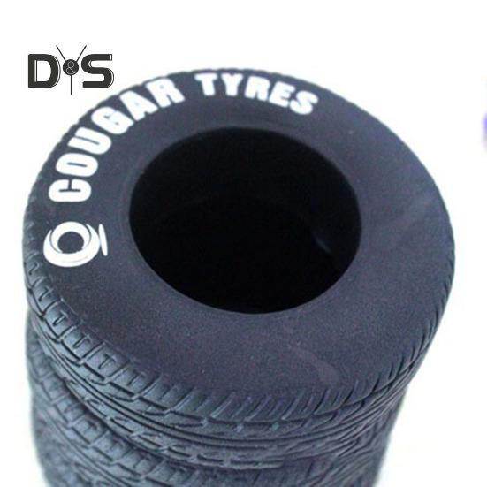 Pen Holder 3-Layer Car Tire Design Black Rubber Pen Holder Desk Organization Stationery Storage Organization Tool