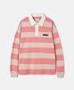 DTHIRTYONE Stripe Rugby Polo (Salmon Pink)