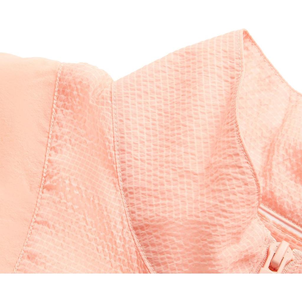 Seria mody sportowej Li Ning Wiatrówka Kardigan Długi rękaw Stójka Wiatroszczelna Luźna Codzienna Tkana Kurtka Damskie kurtki Pomarańczowy Różowy AFDU670-1