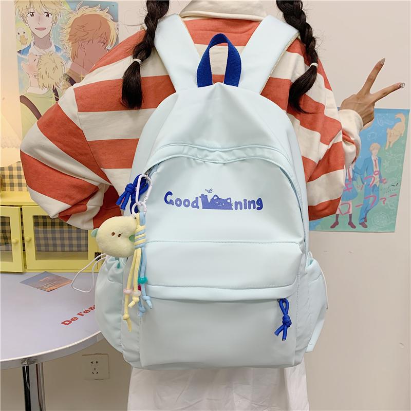 Junior School Sstudent Schoolbag Women Campus Backpack Print Large Capacity Backpack