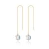 E2210-4 Crystal Long Ear Wire Women Simple Earrings
