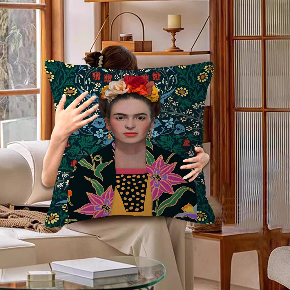 Art Frida Cushion Cover Inches Farmhouse Decor Home Throw Pillow Covers for Couch Decorations