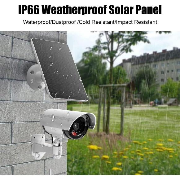 Solar Panel Charger -Weather Resistant, 4W 5V Solar Panel Wall Mounting Low-Power Solar Charging Panel Waterproof for Doorbell Security Camera,Bird