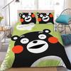 Cute Kumamon Duvet Cover Set Home Style Bedding Soft Laundry Cotton Bed 3 Piece Set Student Dormitory Gift