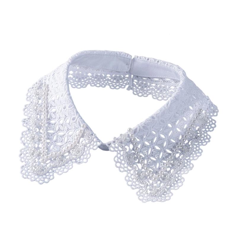 Elegant Detachable Lace Collar Spread Lapel Design Decorative Accessory for Dresses and Blouses