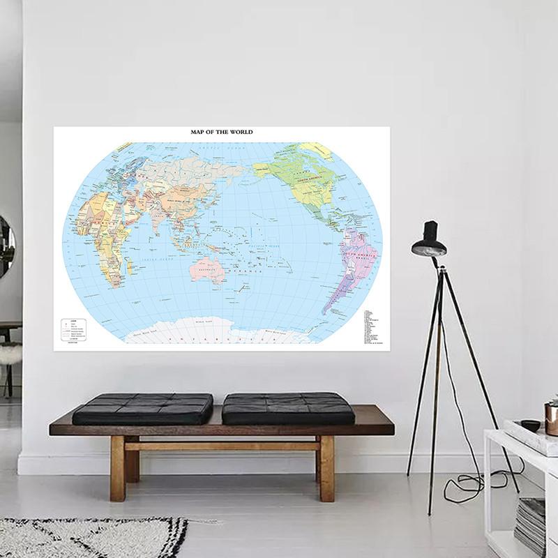 The World Map Prints Frameless Painting Poster Background Cloth Wall Living Room Children Background Murals