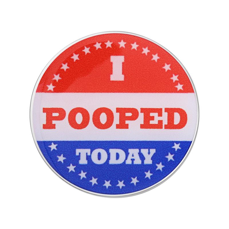 

I Ate Food Today UV Printing Pins I Pooped Today Brooches Lapel Badges Clothes Funny Quotes Jewelry Gift for Kids Friends
