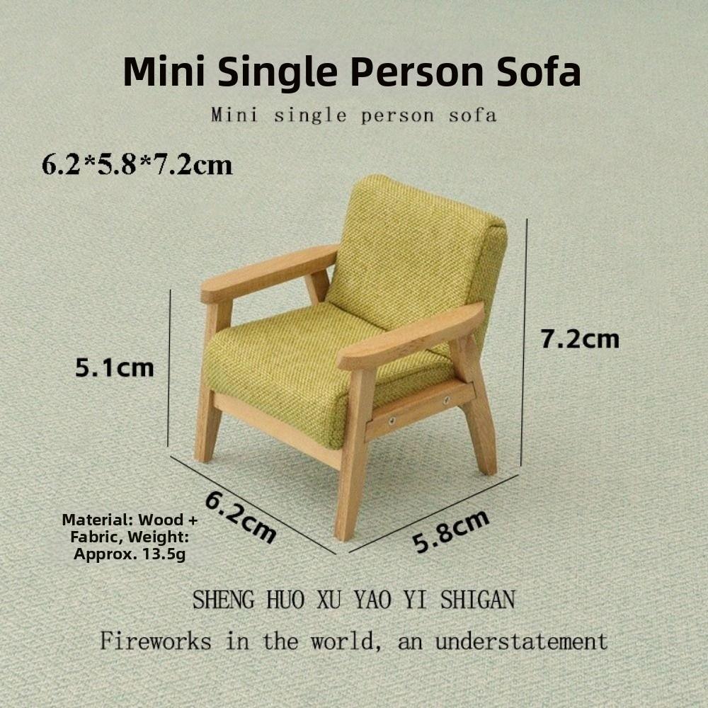 Multistyles Wood Coffee Dining Table Chairs Modern Simple Simulation End Table for OB11 Doll