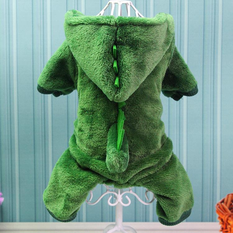 Dinosaur Transformation Four-Legged Dog Outfit - Thick & Warm Pet Costume