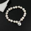 Baroque Freshwater Pearl Love Ball Metal Bracelet Student Girlfriend Design Irregular Pearl Bracelet