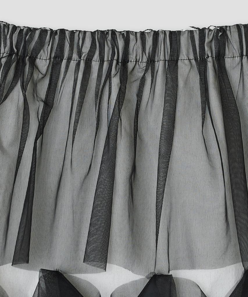 Taibseobiseu Mesh Layered Puff Skirt [Black]