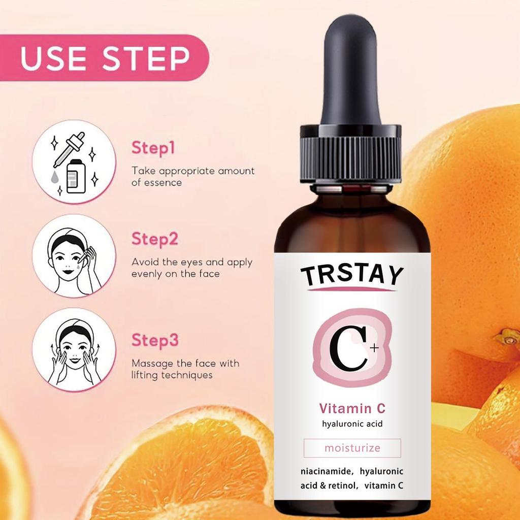 Vitamin C Serum Whitening Brighten Facial Spray Moisturizing Toner Shrink Pores Oil Control Anti Aging Face Care