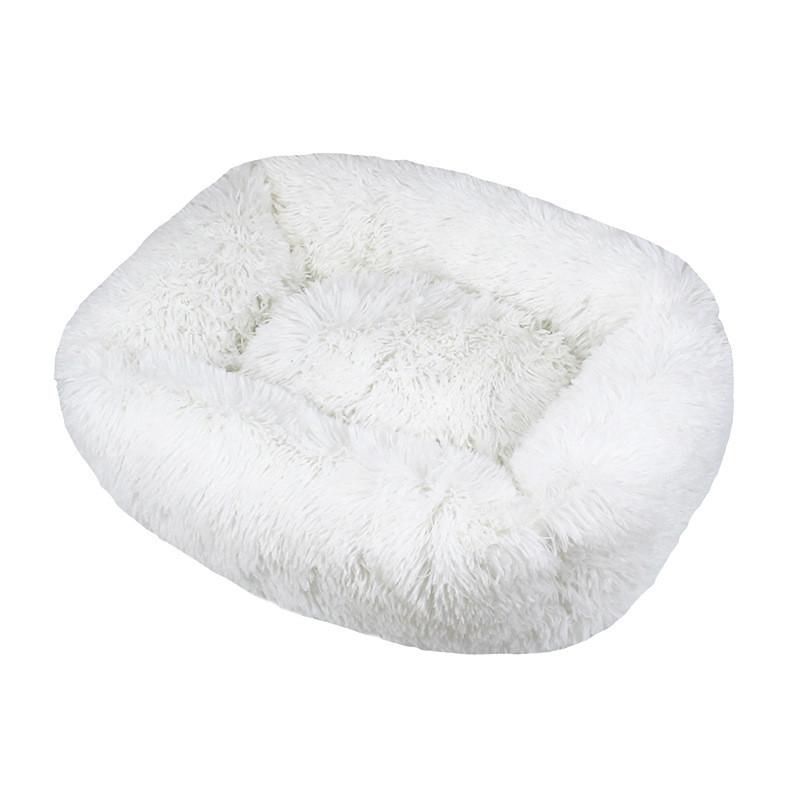 Luxury Dog Bed Square Dog Beds Long Plush Dog Mat Beds for Small Medium Large Dogs Supplies Pet Dog Calming Bed Washable Kennel