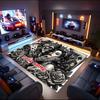 1PC Custom Name "Royal Skull Romance" Theme Floor Mat Ideal for Living Room, Game Rooms, Office, Bedroom,Floor Mat Playful Design