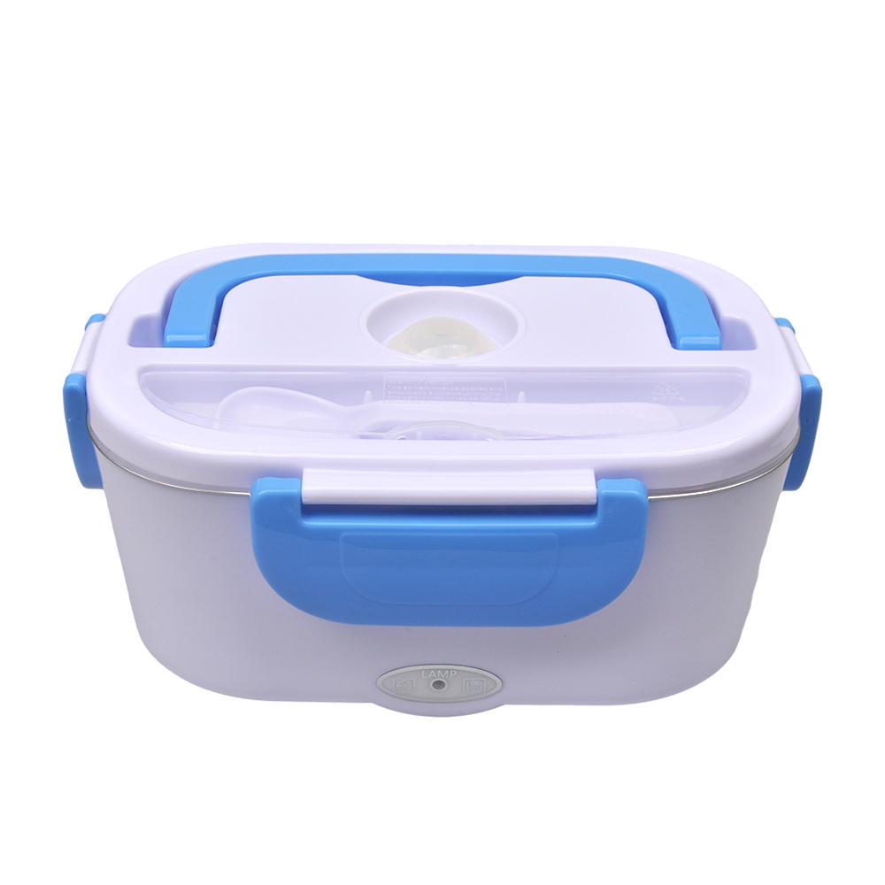 Electric Heated Lunch Box, Car Picnic Food Heating Heater, Stainless Steel Food Warmer Container Dual Use