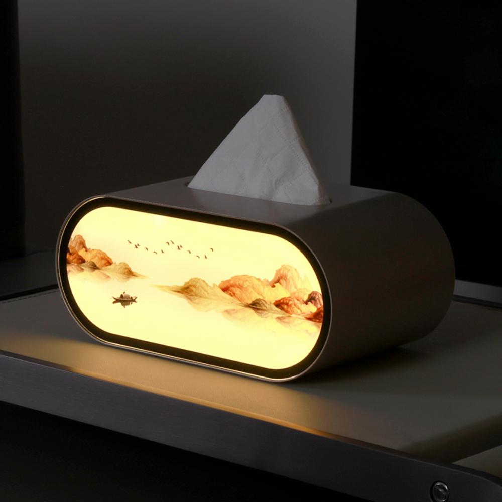 

Новинка Раскраска Коробка для салфеток Ночник Бесступенчатая регулировка яркости 3 цвета освещения Настольная лампа для декора спальни