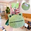 Girls Kawaii Key Charm Lanyard Pendant Earphone Storage Bag Zipper Coin Purses Mini Wallet Keychain Frog Coin Bag