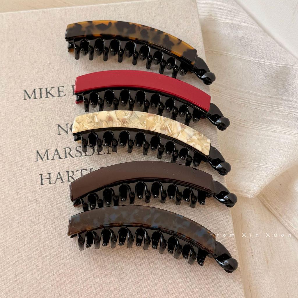 2025 Retro Acetate Banana Hair Clip - High Ponytail Claw Accessory