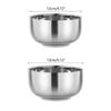 Insulated Bowl Dishwasher Safe Salad Bowl Stainless Steel Bowl 12cm Diameter Double Layer Enjoy Hot or Cold Soups