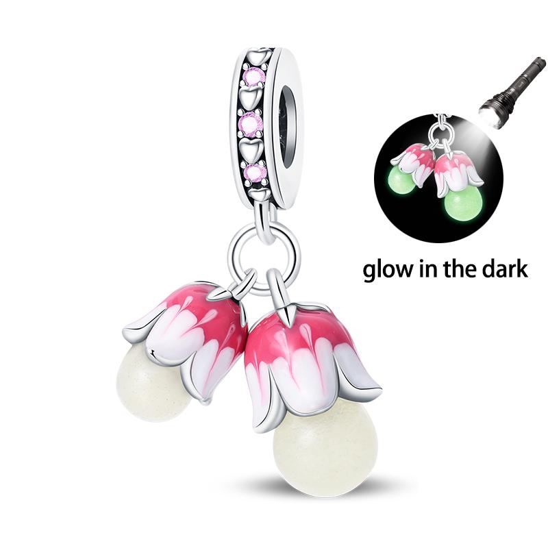 

925 Silver Color Luminous Planet Spacecraft Astronaut Firefly Charms Beads Fit Qikaola 925 Bracelets DIY Christmas Jewelry Gifts