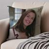 JJennifer Garner Cushion Cover Pillowcase Antidustmite Invisible Zipper Short Plush Sofa Cushion