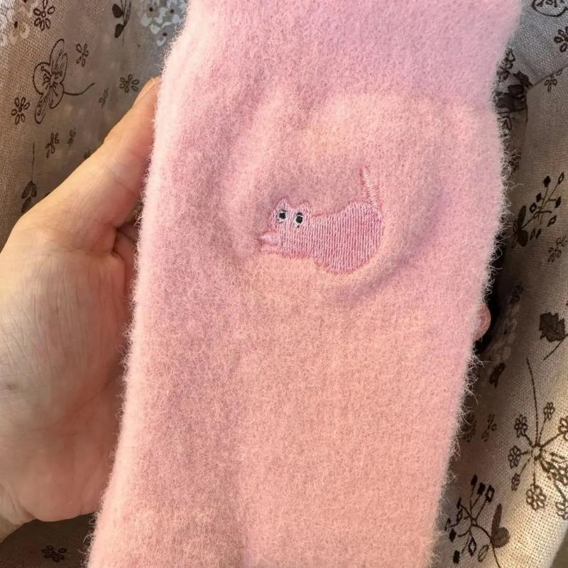 Warm Mink Fleece Super Soft Socks Women Ins Cat Solid Winter Warm Thick Coral Plush Sock Thermal Snow Home Sleep Floor Sox