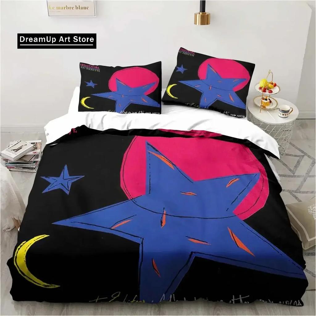 3D Print Fashion Indochine Rock Bedding Set Boys Girls Twin Queen Full Size Duvet Cover Pillowcase Bed Adult Bedroom