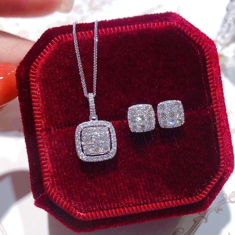 Cao Shi European & American Light Luxury Zircon Pendant Necklace