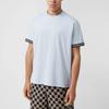 Burberry T-Shirts Men's Light Blue Crew Neck Moderate 80294491