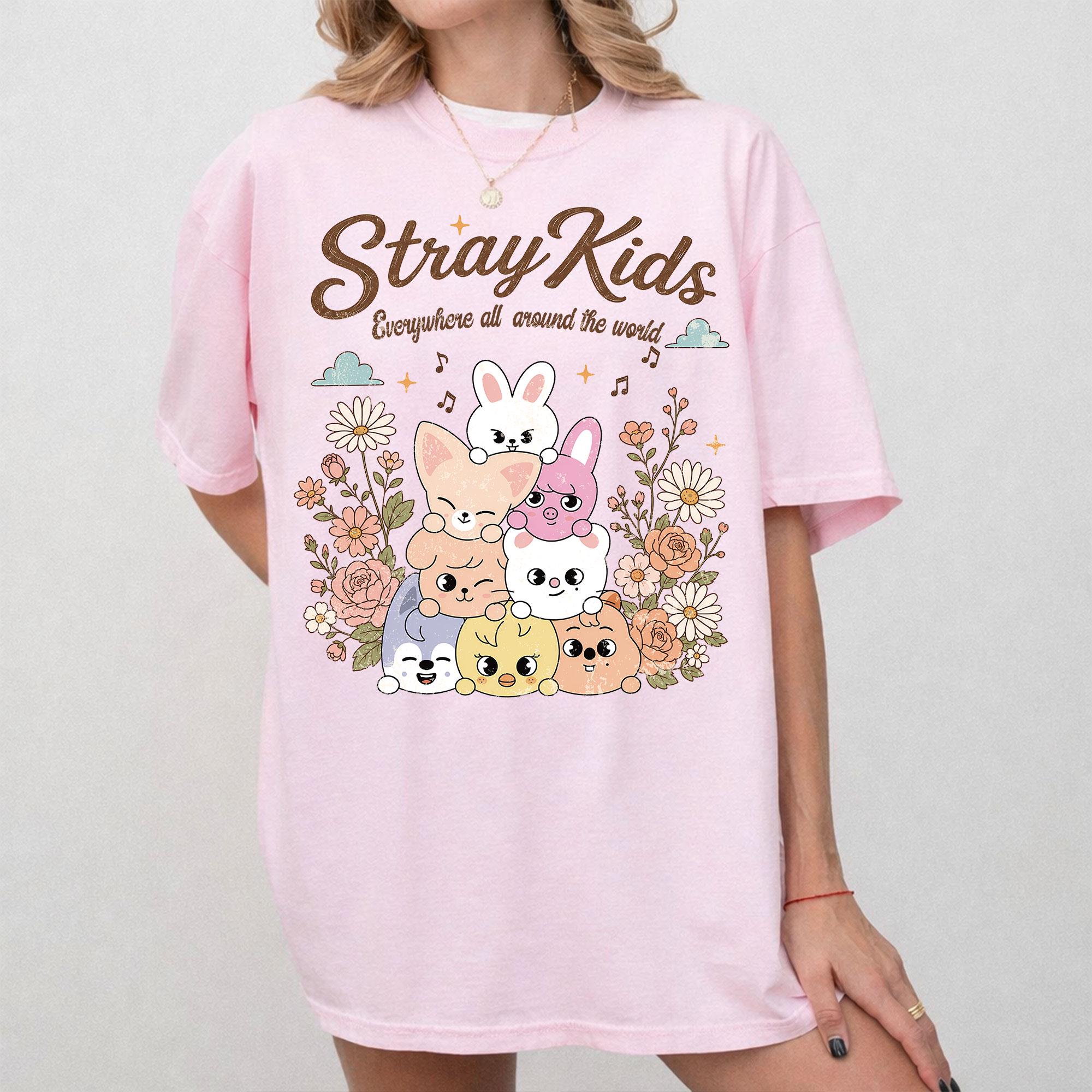 Kpop Stray Kids Skzoo Welttournee T-Shirt Herren Damen Sommer Baumwolle Kleidung Mode Hohe Qualität Kurzarm Oberteil Streetwear XXXL white
