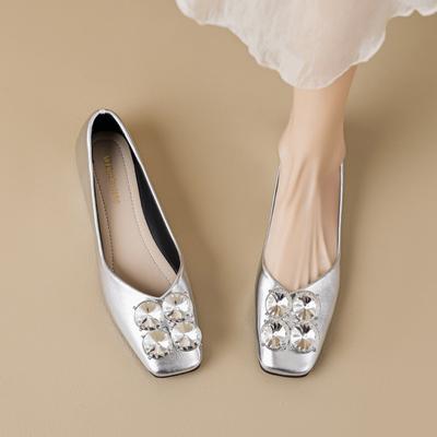 Fashion 2024 New Spring and Autumn Women's Shoes Korean Style Career and Party Wear Mary Jane Ladies' Casual Flats Square Toe Boat Shoes