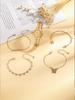 Fashionable Simple Diamond Set Dial Alloy Quartz Women's Watch Butterfly Bracelet Set of 5, Suitable for Thanksgiving and Christ