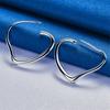 Elegant 925 Sterling Silver 30mm Exquisite Heart-Shaped Earrings for Women, Fashionable Wedding Gift Jewelry