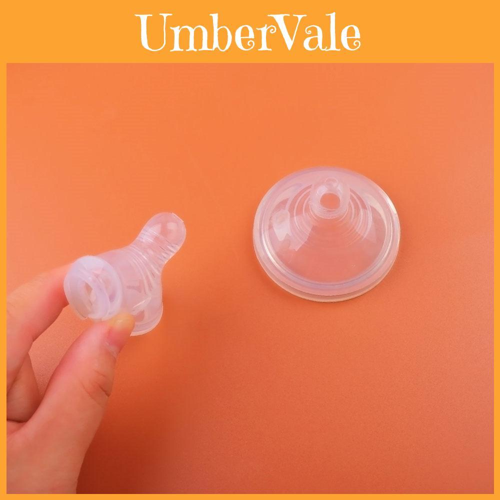Wide Mouth Baby Bottle Nipple Food Grade Silicone Medium Clear