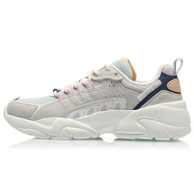 Li Ning Moonchaser Textile, TPU Cushioning Slip Resistant Abrasion Resistant Low Top Sports Casual Shoes Women's AGLQ248-3